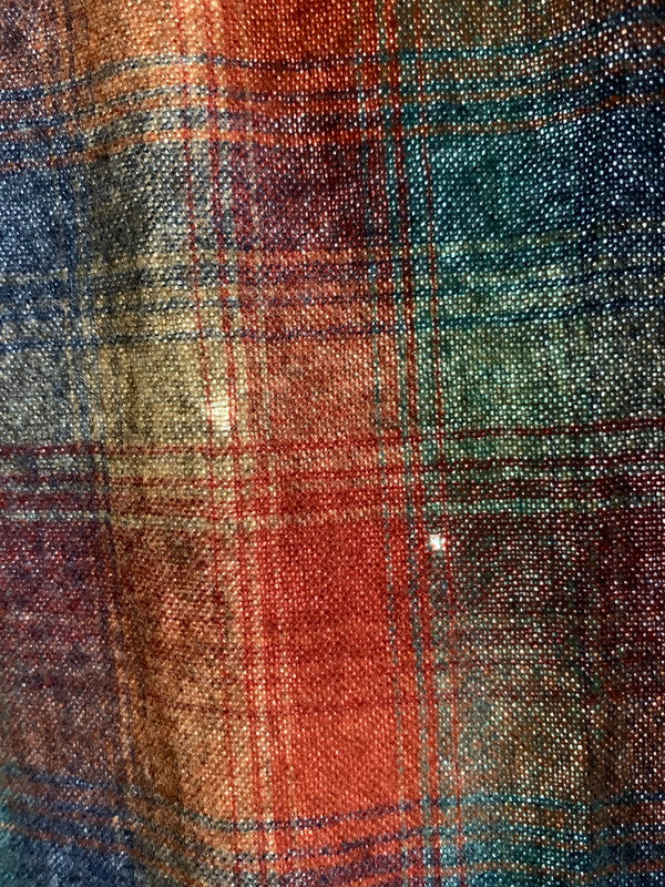 【中古品】【メンズ】 PENDLETON ペンドルトン 70S WOOL SHIRT ウール 長袖シャツ ロングスリーブ 146-260503-AS-48-min サイズ：M カラー：オレンジ/グリーン 万代Net店