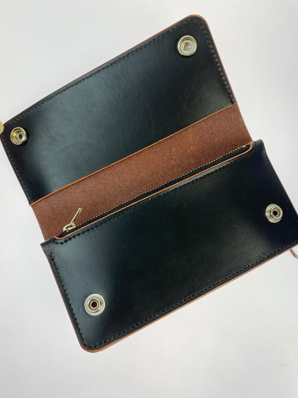 【中古品】【メンズ】 USED ユーズド TRACKER LONG WALLET トラッカー ロング ウォレット 長財布 ヴィンテージ 201-260505-em-19-min カラー：ブラック 万代Net店