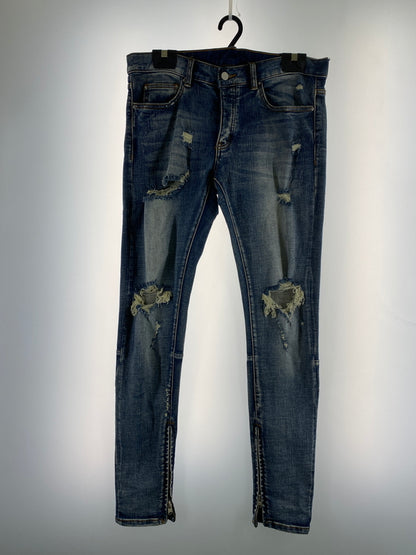 【現状渡し品】【メンズ】 MNML ミニマル SKINNY DENIM PANTS スキニー デニム パンツ メンズ ボトムス ジーンズ ジーパン 153-260518-em-46-min サイズ：32 カラー：インディゴブルー 万代Net店