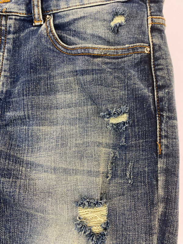 【現状渡し品】【メンズ】 MNML ミニマル SKINNY DENIM PANTS スキニー デニム パンツ メンズ ボトムス ジーンズ ジーパン 153-260518-em-46-min サイズ：32 カラー：インディゴブルー 万代Net店