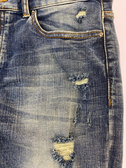 【現状渡し品】【メンズ】 MNML ミニマル SKINNY DENIM PANTS スキニー デニム パンツ メンズ ボトムス ジーンズ ジーパン 153-260518-em-46-min サイズ：32 カラー：インディゴブルー 万代Net店