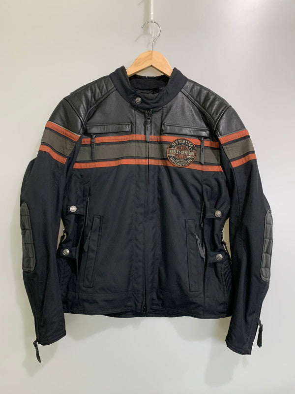 【中古品】【メンズ】 HARLEY-DAVIDSON ハーレーダビッドソン SINGLE RIDERS JACKET シングルライダースジャケット アウター 145-260503-AS-46-min サイズ：L カラー：ブラック 万代Net店