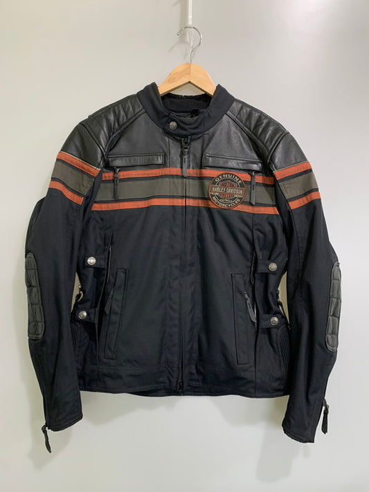 【中古品】【メンズ】 HARLEY-DAVIDSON ハーレーダビッドソン SINGLE RIDERS JACKET シングルライダースジャケット アウター 145-260503-AS-46-min サイズ：L カラー：ブラック 万代Net店