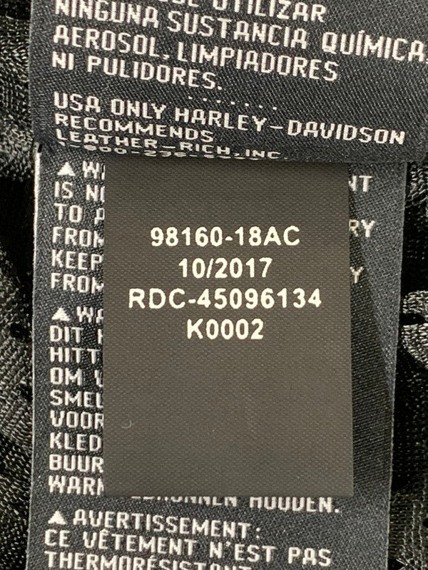 【中古品】【メンズ】 HARLEY-DAVIDSON ハーレーダビッドソン SINGLE RIDERS JACKET シングルライダースジャケット アウター 145-260503-AS-46-min サイズ：L カラー：ブラック 万代Net店