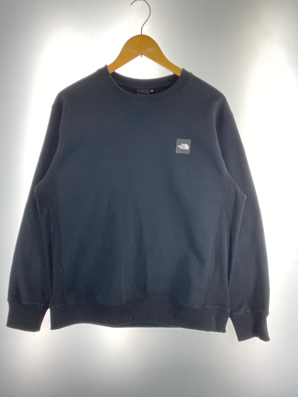 【中古品】【メンズ】 THE NORTH FACE ザ ノースフェイス SQUARE LOGO CREW スクエア ロゴ クルー NT62231 スウェット トレーナー 長袖 144-260922-hu-07-min サイズ：M カラー：ブラック 万代Net店