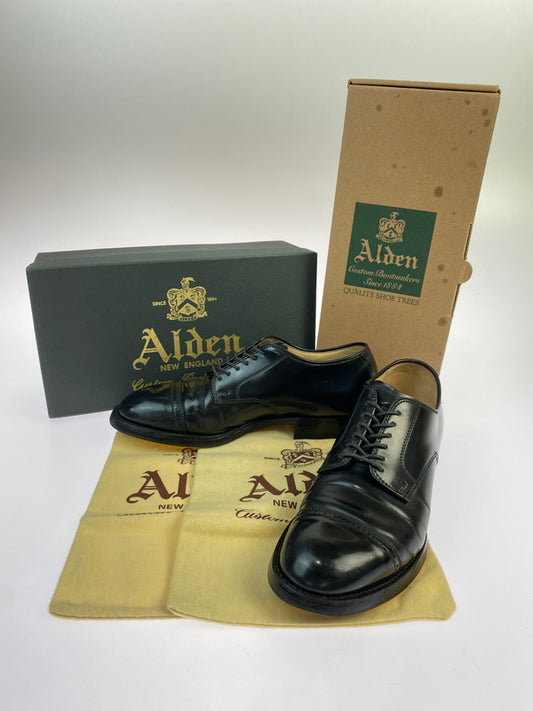 【中古品】【メンズ】 ALDEN オールデン 56251 BLACK CORDOVAN CAP TOE ストレートチップシューズチップシューズ 164-260509-zi-20-min カラー：ブラック 万代Net店