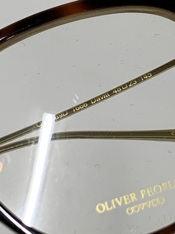 【中古品】【メンズ】 OLIVER PEOPLES オリバーピープルズ DAVITT SUNGLASSES OV5389D ダビット サングラス チタンテンプル ウェリントンシェイプ メガネ 48□23-145 203-260512-em-36-min カラー：ブラウン系/クリア 万代Net店