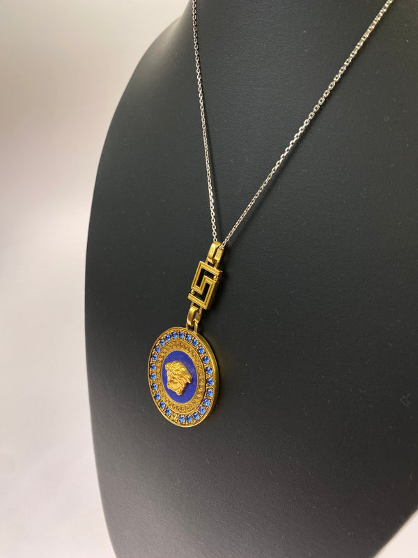 【現状渡し品】【レディース】 VERSACE ヴェルサーチェ PENDANT TOP ペンダント トップ チャーム メドゥーサ 182-260505-em-15-min カラー：ゴールド/ブルー 万代Net店