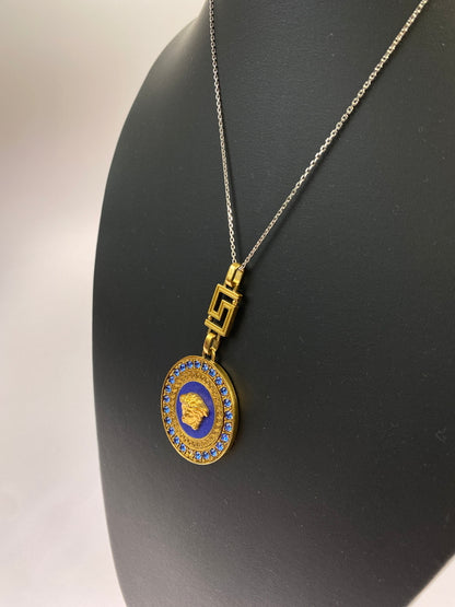 【現状渡し品】【レディース】 VERSACE ヴェルサーチェ PENDANT TOP ペンダント トップ チャーム メドゥーサ 182-260505-em-15-min カラー：ゴールド/ブルー 万代Net店