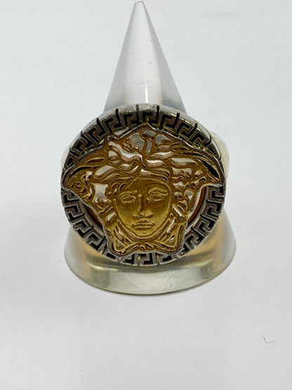 【中古品】【メンズ】 VERSACE ヴェルサーチェ MEDUSA RING メドゥーサ リング アクセサリー 指輪 182-260505-em-14-min サイズ：19 カラー：ゴールド/シルバー 19号 万代Net店