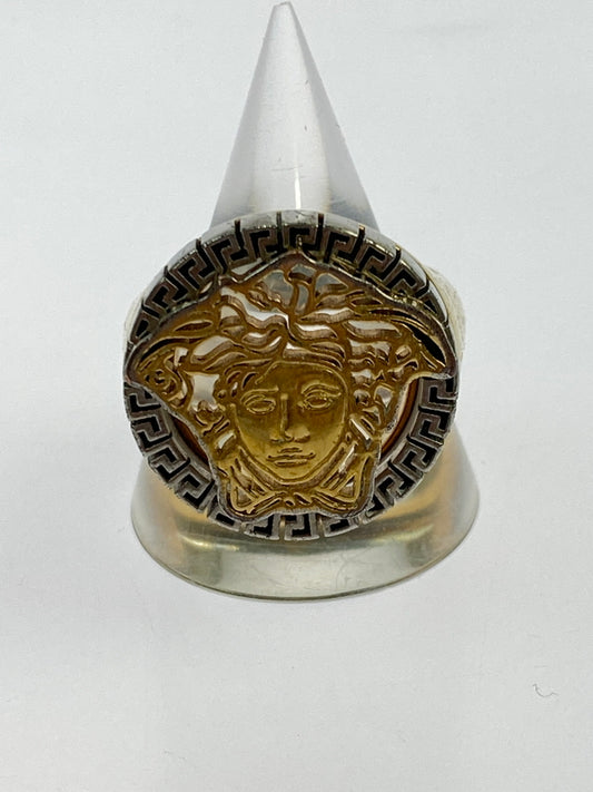 【中古品】【メンズ】 VERSACE ヴェルサーチェ MEDUSA RING メドゥーサ リング アクセサリー 指輪 182-260505-em-14-min サイズ：19 カラー：ゴールド/シルバー 19号 万代Net店