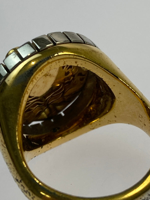 【中古品】【メンズ】 VERSACE ヴェルサーチェ MEDUSA RING メドゥーサ リング アクセサリー 指輪 182-260505-em-14-min サイズ：19 カラー：ゴールド/シルバー 19号 万代Net店