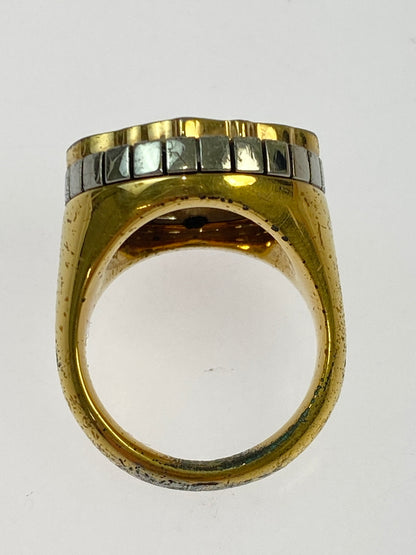 【中古品】【メンズ】 VERSACE ヴェルサーチェ MEDUSA RING メドゥーサ リング アクセサリー 指輪 182-260505-em-14-min サイズ：19 カラー：ゴールド/シルバー 19号 万代Net店