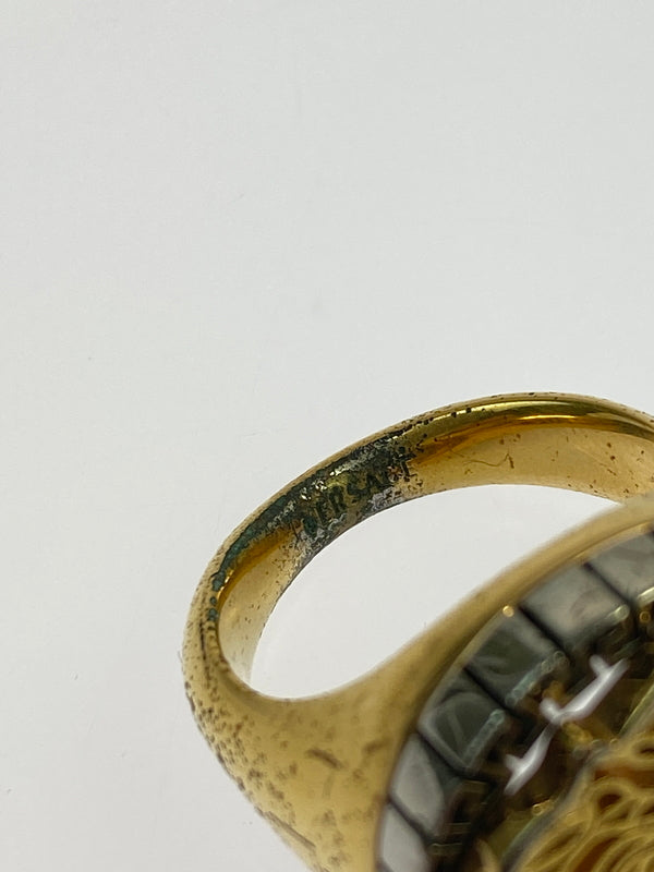 【中古品】【メンズ】 VERSACE ヴェルサーチェ MEDUSA RING メドゥーサ リング アクセサリー 指輪 182-260505-em-14-min サイズ：19 カラー：ゴールド/シルバー 19号 万代Net店