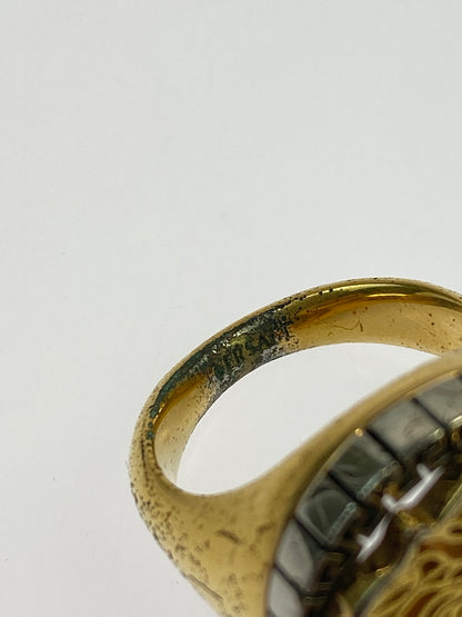 【中古品】【メンズ】 VERSACE ヴェルサーチェ MEDUSA RING メドゥーサ リング アクセサリー 指輪 182-260505-em-14-min サイズ：19 カラー：ゴールド/シルバー 19号 万代Net店