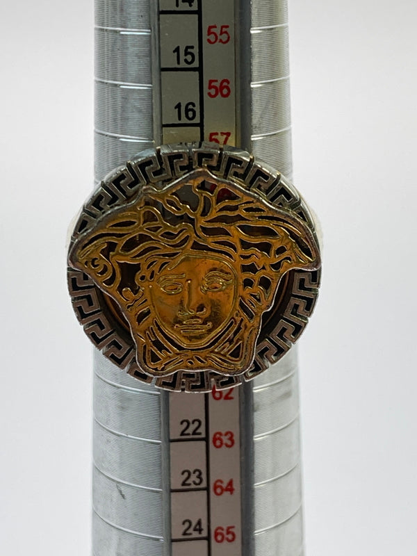 【中古品】【メンズ】 VERSACE ヴェルサーチェ MEDUSA RING メドゥーサ リング アクセサリー 指輪 182-260505-em-14-min サイズ：19 カラー：ゴールド/シルバー 19号 万代Net店