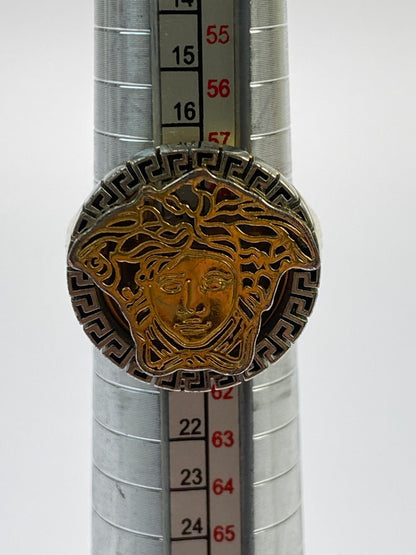 【中古品】【メンズ】 VERSACE ヴェルサーチェ MEDUSA RING メドゥーサ リング アクセサリー 指輪 182-260505-em-14-min サイズ：19 カラー：ゴールド/シルバー 19号 万代Net店