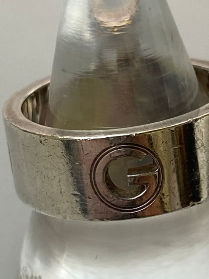【中古品】【メンズ】 GUCCI グッチ 925 LOGO RING シルバー925 ロゴ リング 指輪 アクセサリー 銀 182-260615-em-25-min サイズ：19 カラー：シルバー 万代Net店