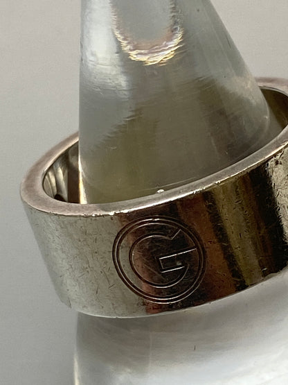 【中古品】【メンズ】 GUCCI グッチ 925 LOGO RING シルバー925 ロゴ リング 指輪 アクセサリー 銀 182-260615-em-25-min サイズ：19 カラー：シルバー 万代Net店