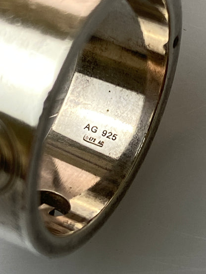 【中古品】【メンズ】 GUCCI グッチ 925 LOGO RING シルバー925 ロゴ リング 指輪 アクセサリー 銀 182-260615-em-25-min サイズ：19 カラー：シルバー 万代Net店