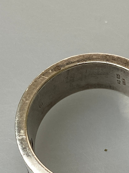 【中古品】【メンズ】 GUCCI グッチ 925 LOGO RING シルバー925 ロゴ リング 指輪 アクセサリー 銀 182-260615-em-25-min サイズ：19 カラー：シルバー 万代Net店