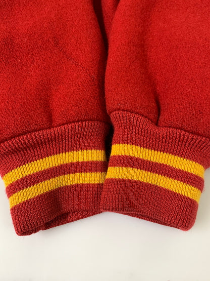 【中古品】【メンズ】 HOLLOWAY ホロウェイ 60-70S セーラーカラー バーシティジャケット 60年代 70年代 メンズ アウター ヴィンテージ スタジャン 146-260505-em-28-min サイズ：LADIES-LARGE カラー：レッド 万代Net店