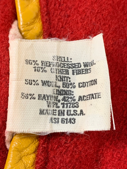 【中古品】【メンズ】 HOLLOWAY ホロウェイ 60-70S セーラーカラー バーシティジャケット 60年代 70年代 メンズ アウター ヴィンテージ スタジャン 146-260505-em-28-min サイズ：LADIES-LARGE カラー：レッド 万代Net店