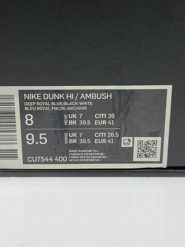 【中古品】【メンズ】 NIKE ナイキ × AMBUSH アンブッシュ DUNK HIGH DEEP ROYAL CU7544-400 ダンク ハイ スニーカー メンズ シューズ 靴 160-260505-em-01-min サイズ：26.0cm カラー：ブルー/ブラックブルー/ホワイト 万代Net店