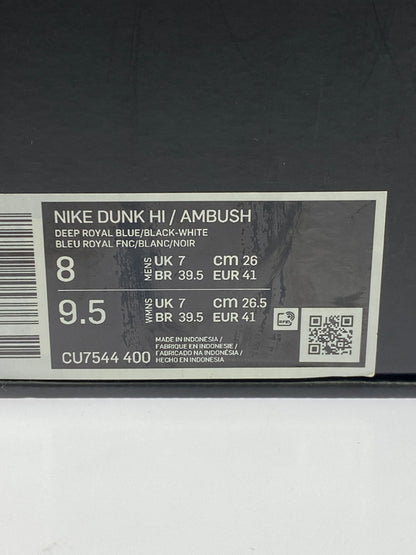 【中古品】【メンズ】 NIKE ナイキ × AMBUSH アンブッシュ DUNK HIGH DEEP ROYAL CU7544-400 ダンク ハイ スニーカー メンズ シューズ 靴 160-260505-em-01-min サイズ：26.0cm カラー：ブルー/ブラックブルー/ホワイト 万代Net店