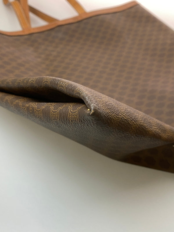 【現状渡し品】【レディース】 CELINE セリーヌ マカダム トートバッグ 鞄 バッグ 180-260615-em-15-min カラー：ブラウン 万代Net店