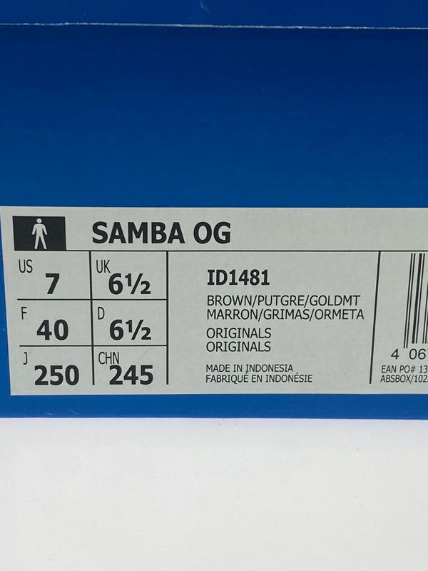 【現状渡し品】【メンズ/レディース】 ADIDAS アディダス ID1481 SAMBA OG 靴 シューズ 161-260509-zi-11-min サイズ：25cm カラー：ブラウン系 万代Net店
