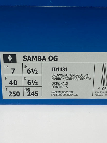【現状渡し品】【メンズ/レディース】 ADIDAS アディダス ID1481 SAMBA OG 靴 シューズ 161-260509-zi-11-min サイズ：25cm カラー：ブラウン系 万代Net店
