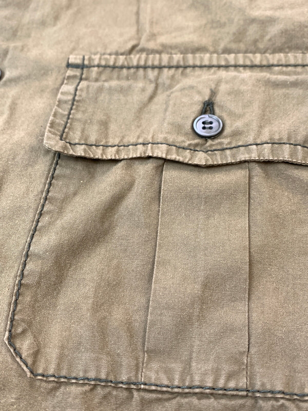 【中古品】【メンズ】 COMME DES GARCONS SHIRT コムデギャルソン シャツ LS COTTON SHIRT S11005 フランス製 長袖 コットン シャツ メンズ トップス 140-260515-em-07-min サイズ：S カラー：ブラウン 万代Net店