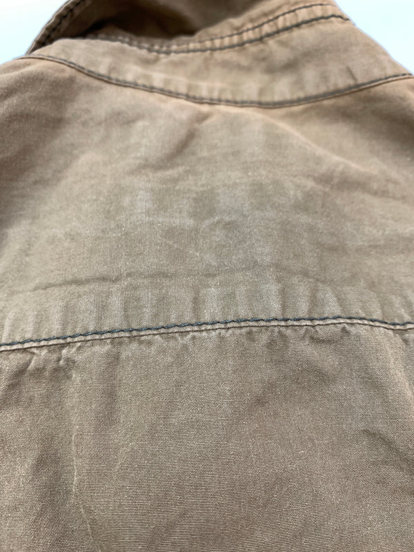 【中古品】【メンズ】 COMME DES GARCONS SHIRT コムデギャルソン シャツ LS COTTON SHIRT S11005 フランス製 長袖 コットン シャツ メンズ トップス 140-260515-em-07-min サイズ：S カラー：ブラウン 万代Net店