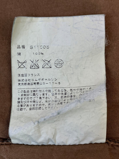 【中古品】【メンズ】 COMME DES GARCONS SHIRT コムデギャルソン シャツ LS COTTON SHIRT S11005 フランス製 長袖 コットン シャツ メンズ トップス 140-260515-em-07-min サイズ：S カラー：ブラウン 万代Net店
