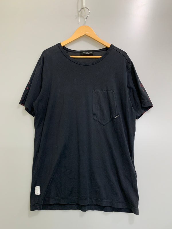 【現状渡し品】【メンズ】 STONE ISLAND ストーンアイランド SHADOW PROJECT 741920610 PRINT TEE 半袖Tシャツ ショートスリーブ 141-260508-AS-53-min サイズ：L カラー：ブラック 万代Net店