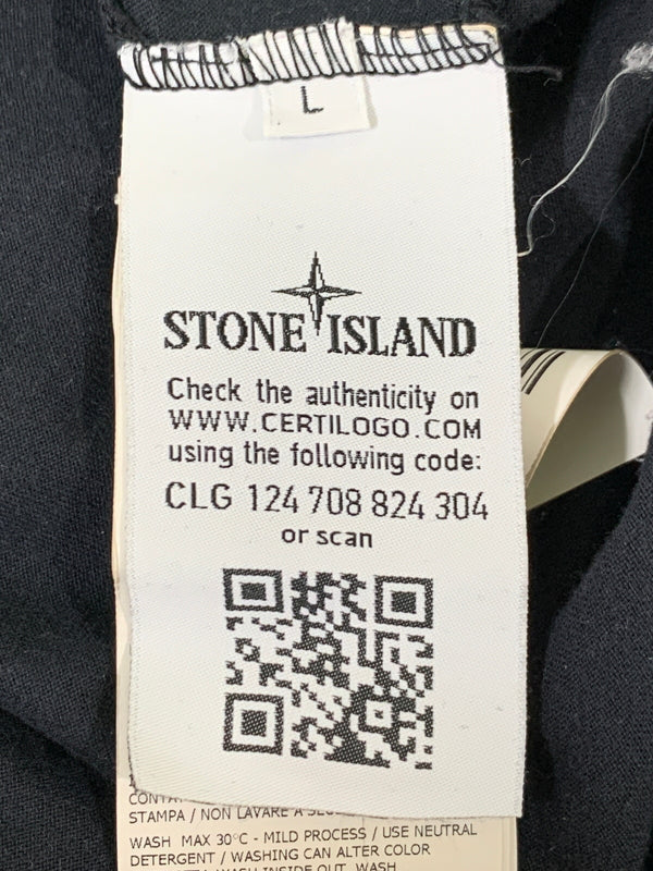 【現状渡し品】【メンズ】 STONE ISLAND ストーンアイランド SHADOW PROJECT 741920610 PRINT TEE 半袖Tシャツ ショートスリーブ 141-260508-AS-53-min サイズ：L カラー：ブラック 万代Net店