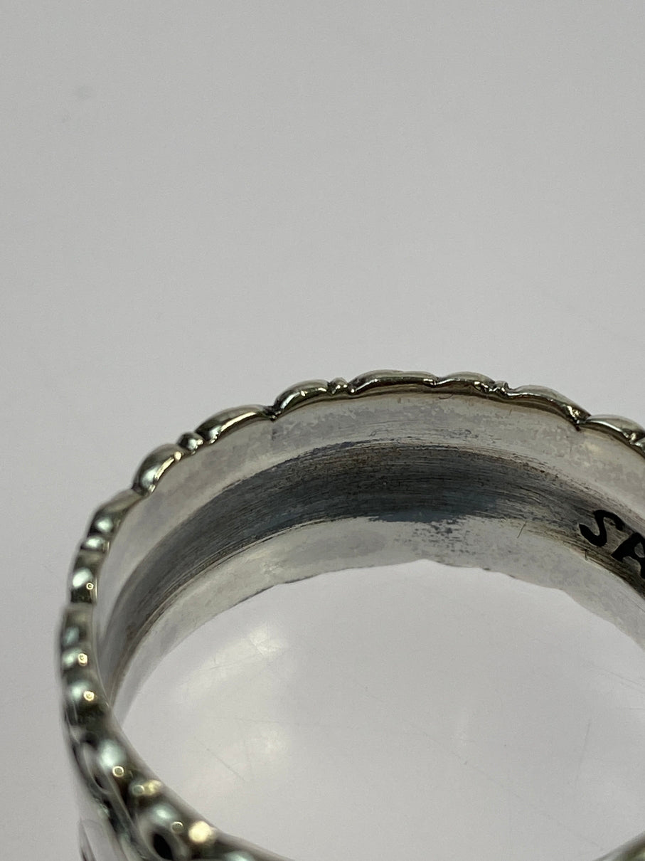 【中古品】【メンズ】 SAAD サード SV925 太陽神 唐草模様 リング 191-260509-zi-26-min カラー：シルバー 24.5号 万代Net店