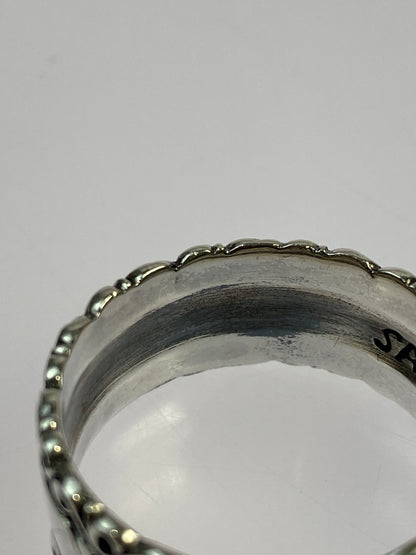 【中古品】【メンズ】 SAAD サード SV925 太陽神 唐草模様 リング 191-260509-zi-26-min カラー：シルバー 24.5号 万代Net店