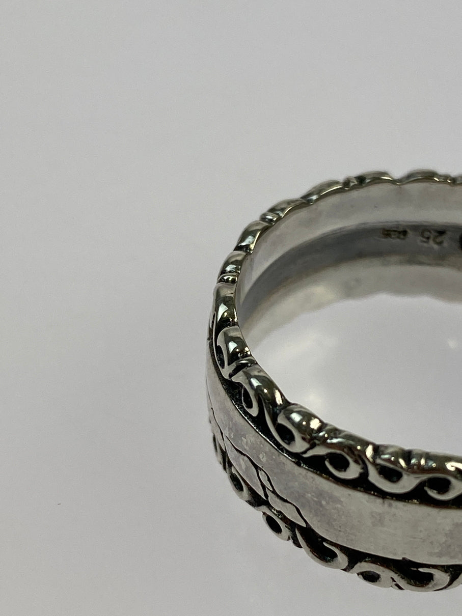【中古品】【メンズ】 SAAD サード SV925 太陽神 唐草模様 リング 191-260509-zi-26-min カラー：シルバー 24.5号 万代Net店