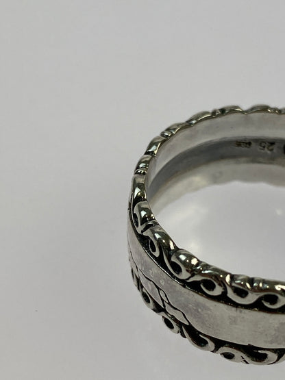 【中古品】【メンズ】 SAAD サード SV925 太陽神 唐草模様 リング 191-260509-zi-26-min カラー：シルバー 24.5号 万代Net店