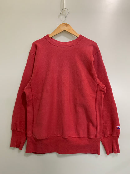 【中古品】【メンズ】 CHAMPION チャンピオン 90S REVERSEWEAVE SWEATSHIRT 目無し スウェット トレーナー 146-260508-AS-79-min サイズ：L カラー：レッド 万代Net店