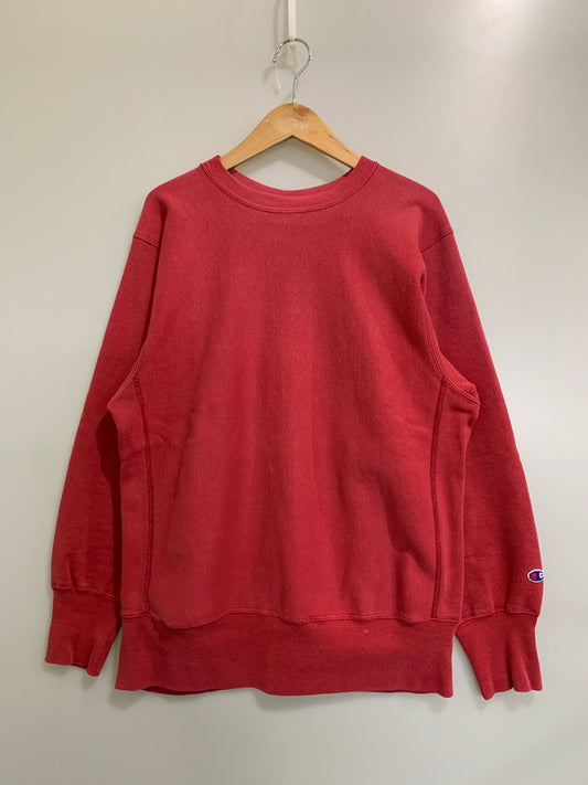 【中古品】【メンズ】 CHAMPION チャンピオン 90S REVERSEWEAVE SWEATSHIRT 目無し スウェット トレーナー 146-260508-AS-79-min サイズ：L カラー：レッド 万代Net店