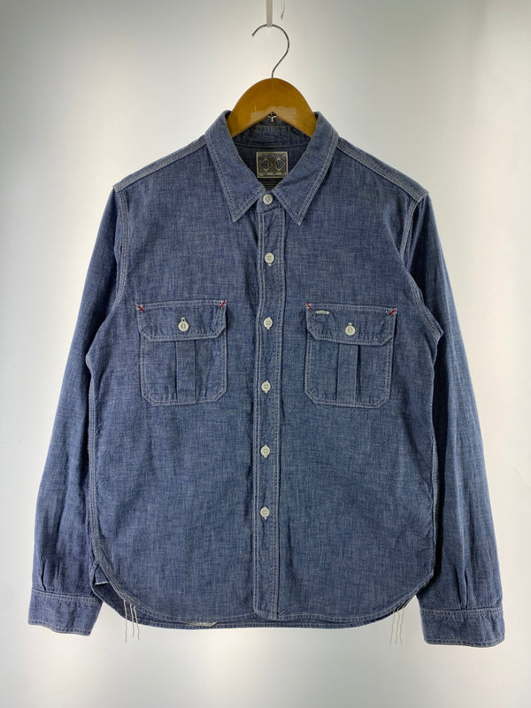 【現状渡し品】【メンズ】 THE REAL MCCOYS ザリアルマッコイズ LOT153 8HOUR UNION HBT WORK SHIRT ワークシャツ 145-260523-zi-35-min サイズ：15 カラー：ブルー系 万代Net店