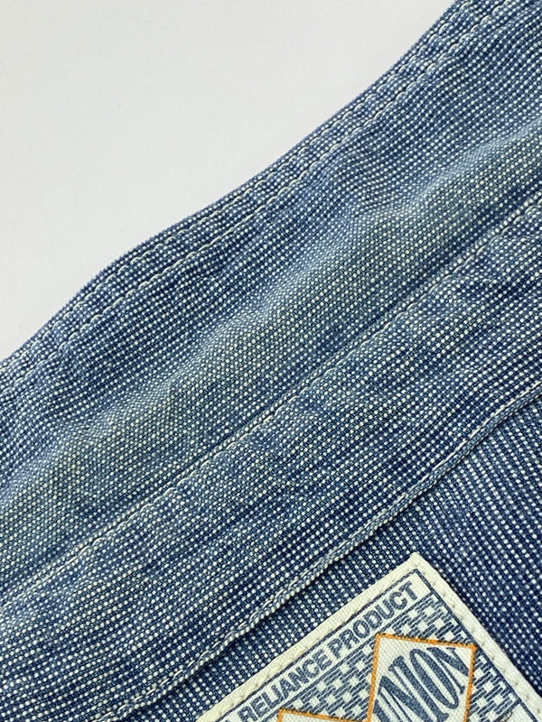 【現状渡し品】【メンズ】 THE REAL MCCOYS ザリアルマッコイズ LOT153 8HOUR UNION HBT WORK SHIRT ワークシャツ 145-260523-zi-35-min サイズ：15 カラー：ブルー系 万代Net店