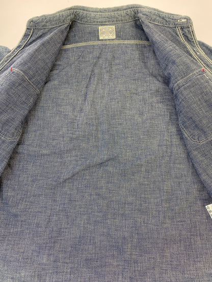 【現状渡し品】【メンズ】 THE REAL MCCOYS ザリアルマッコイズ LOT153 8HOUR UNION HBT WORK SHIRT ワークシャツ 145-260523-zi-35-min サイズ：15 カラー：ブルー系 万代Net店