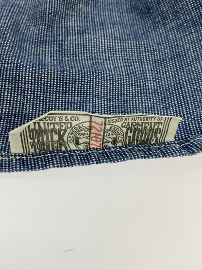 【現状渡し品】【メンズ】 THE REAL MCCOYS ザリアルマッコイズ LOT153 8HOUR UNION HBT WORK SHIRT ワークシャツ 145-260523-zi-35-min サイズ：15 カラー：ブルー系 万代Net店