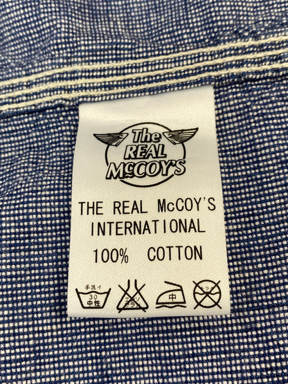 【現状渡し品】【メンズ】 THE REAL MCCOYS ザリアルマッコイズ LOT153 8HOUR UNION HBT WORK SHIRT ワークシャツ 145-260523-zi-35-min サイズ：15 カラー：ブルー系 万代Net店
