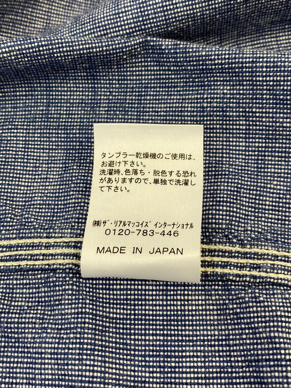 【現状渡し品】【メンズ】 THE REAL MCCOYS ザリアルマッコイズ LOT153 8HOUR UNION HBT WORK SHIRT ワークシャツ 145-260523-zi-35-min サイズ：15 カラー：ブルー系 万代Net店