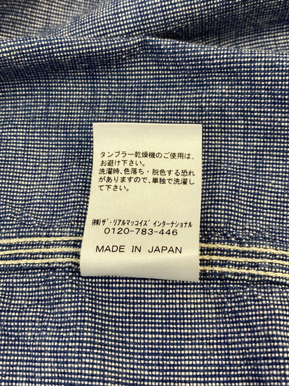 【現状渡し品】【メンズ】 THE REAL MCCOYS ザリアルマッコイズ LOT153 8HOUR UNION HBT WORK SHIRT ワークシャツ 145-260523-zi-35-min サイズ：15 カラー：ブルー系 万代Net店
